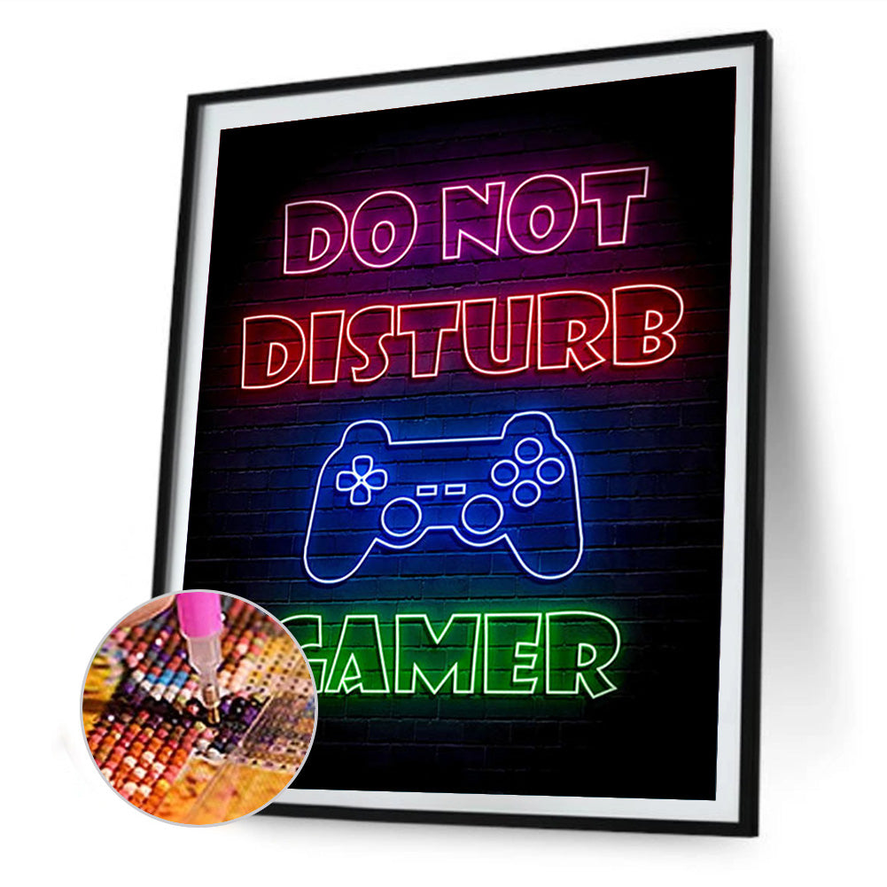 Neon Calligraphy And Painting - Full Round Drill Diamond Painting 30*40CM