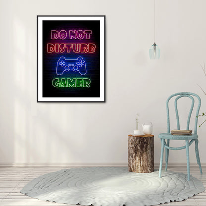 Neon Calligraphy And Painting - Full Round Drill Diamond Painting 30*40CM