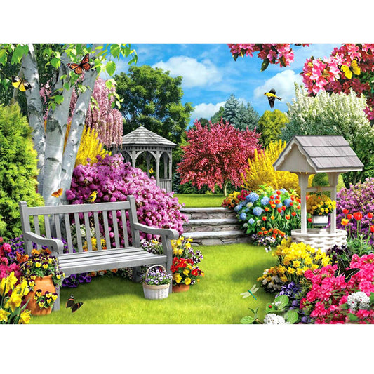 Garden - Full Round Drill Diamond Painting 60*50CM
