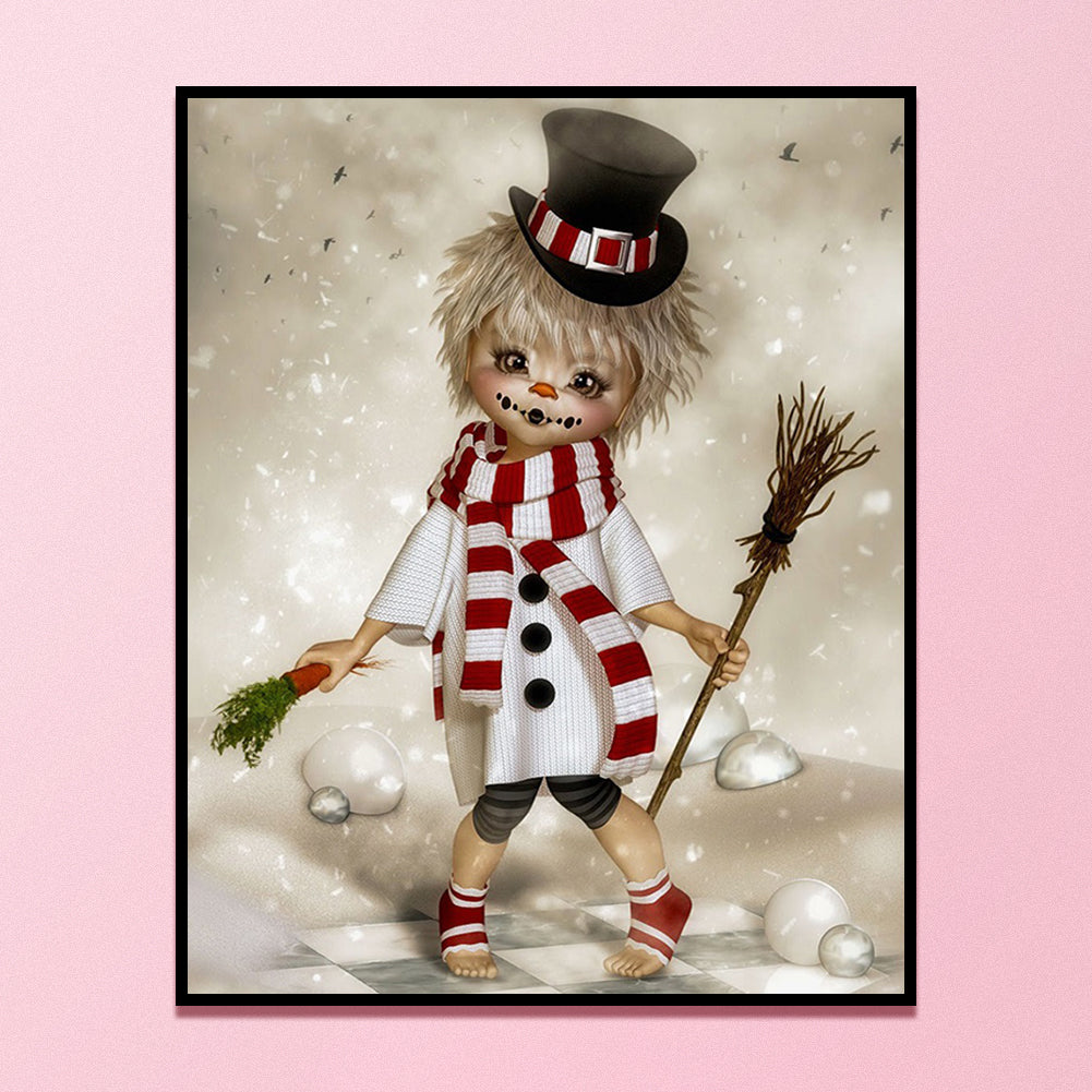 Big Eye Doll - 11CT Stamped Cross Stitch 40*50CM