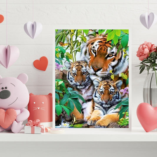 Tiger - Full Round Drill Diamond Painting 30*40CM