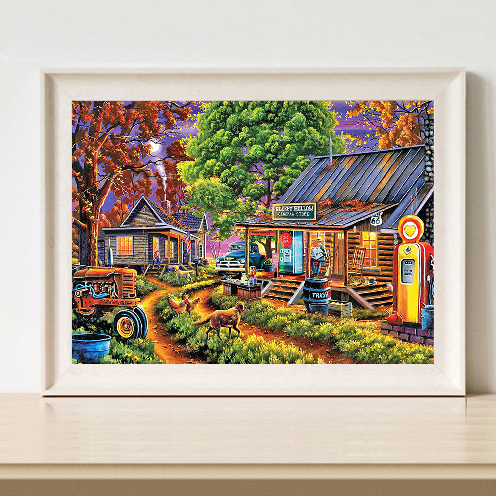 Farm House - Full Round Drill Diamond Painting 40*30CM