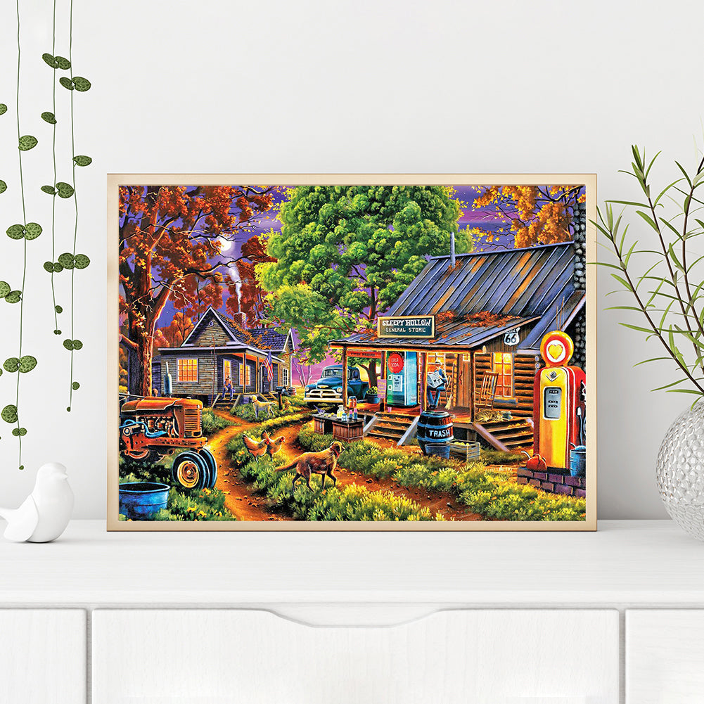 Farm House - Full Round Drill Diamond Painting 40*30CM
