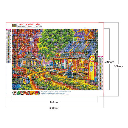 Farm House - Full Round Drill Diamond Painting 40*30CM