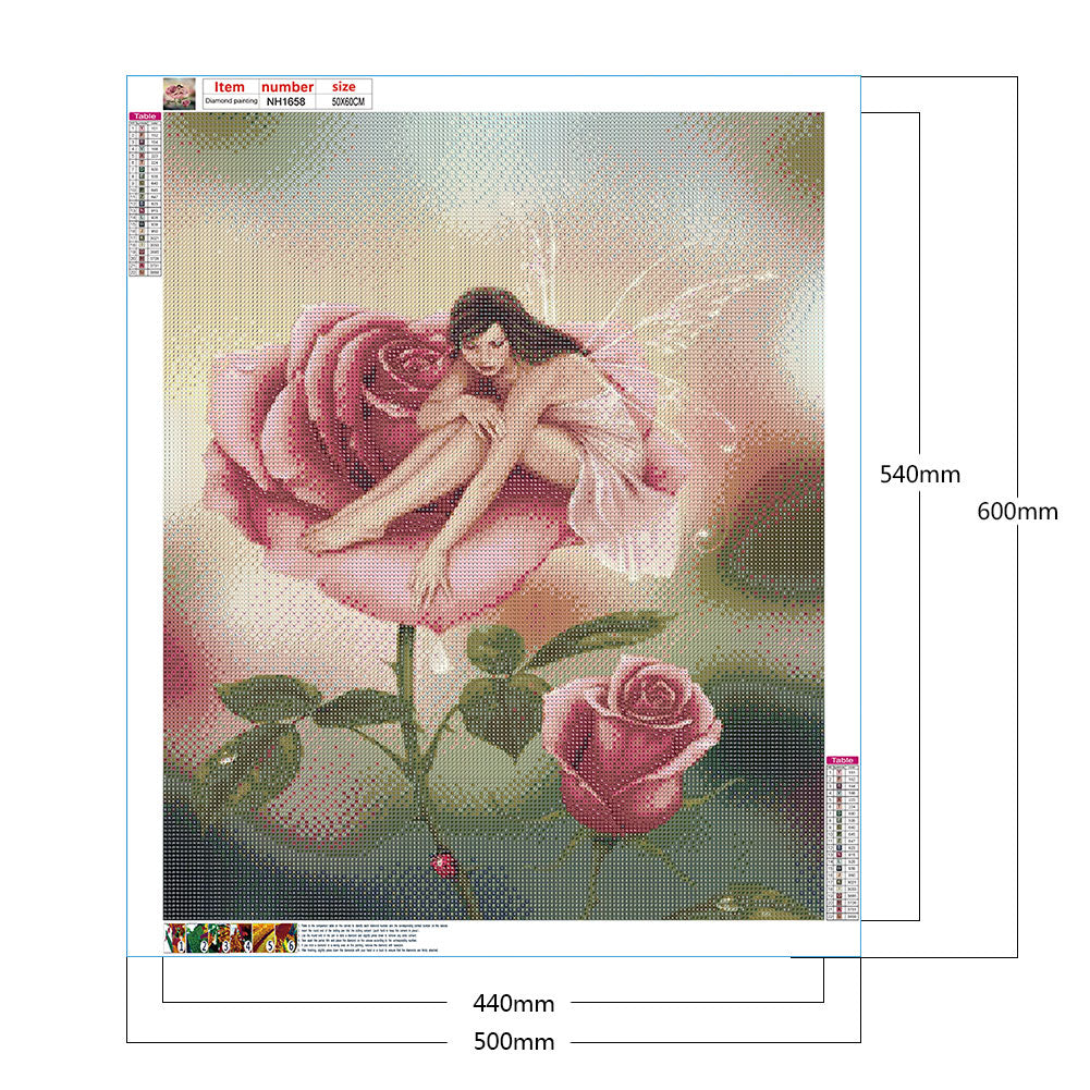 Rose - Full Round Drill Diamond Painting 50*60CM