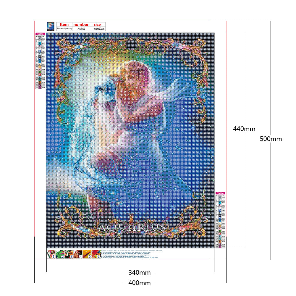 Aquarius God - Full Round Drill Diamond Painting 40*50CM