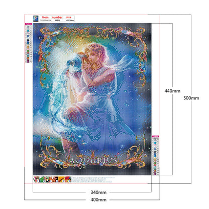 Aquarius God - Full Round Drill Diamond Painting 40*50CM