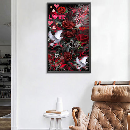 Rose - 11CT Stamped Cross Stitch 40*72CM