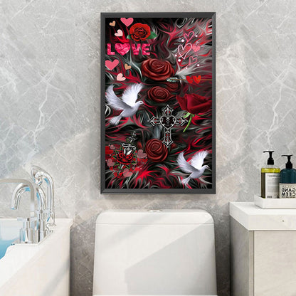 Rose - 11CT Stamped Cross Stitch 40*72CM