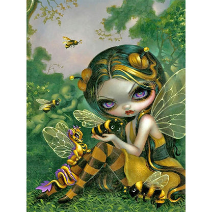 Big Eye Doll - Full Round Drill Diamond Painting 40*50CM