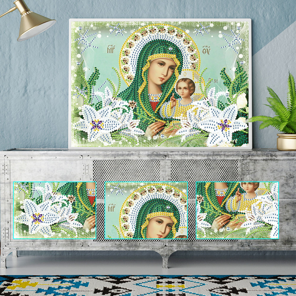 Religion - Special Shaped Drill Diamond Paiting 30*25cm