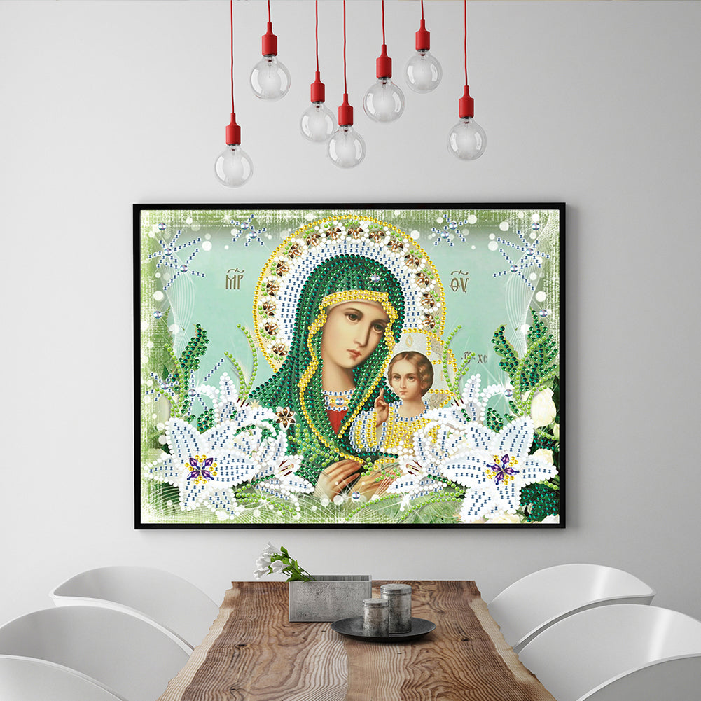 Religion - Special Shaped Drill Diamond Paiting 30*25cm