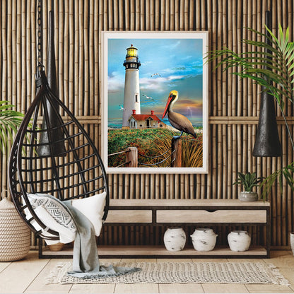 Lighthouse - Full Round Drill Diamond Painting 30*40CM