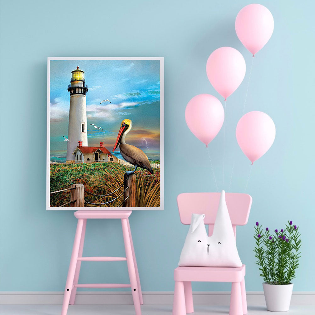 Lighthouse - Full Round Drill Diamond Painting 30*40CM