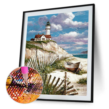 Lighthouse - Full Round Drill Diamond Painting 30*40CM