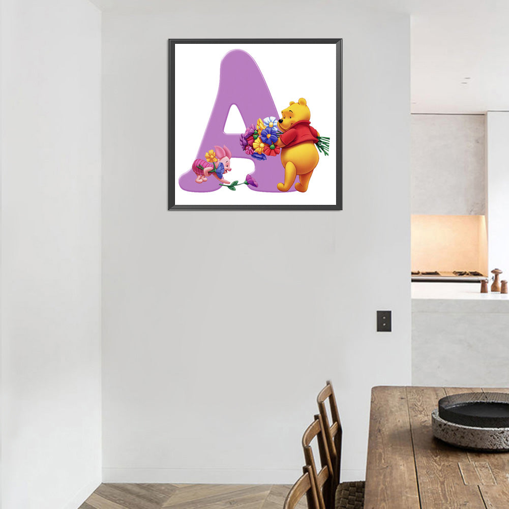 English Alphabet - Full Round Drill Diamond Painting 50*50CM