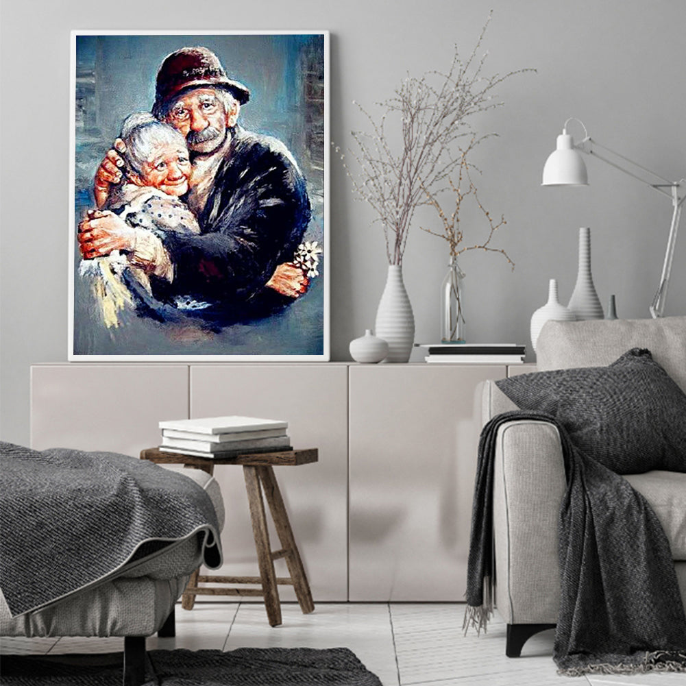 Old Couple - Full Round Drill Diamond Painting 40*50CM