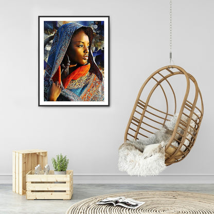 Indian Woman - Full Round Drill Diamond Painting 30*40CM