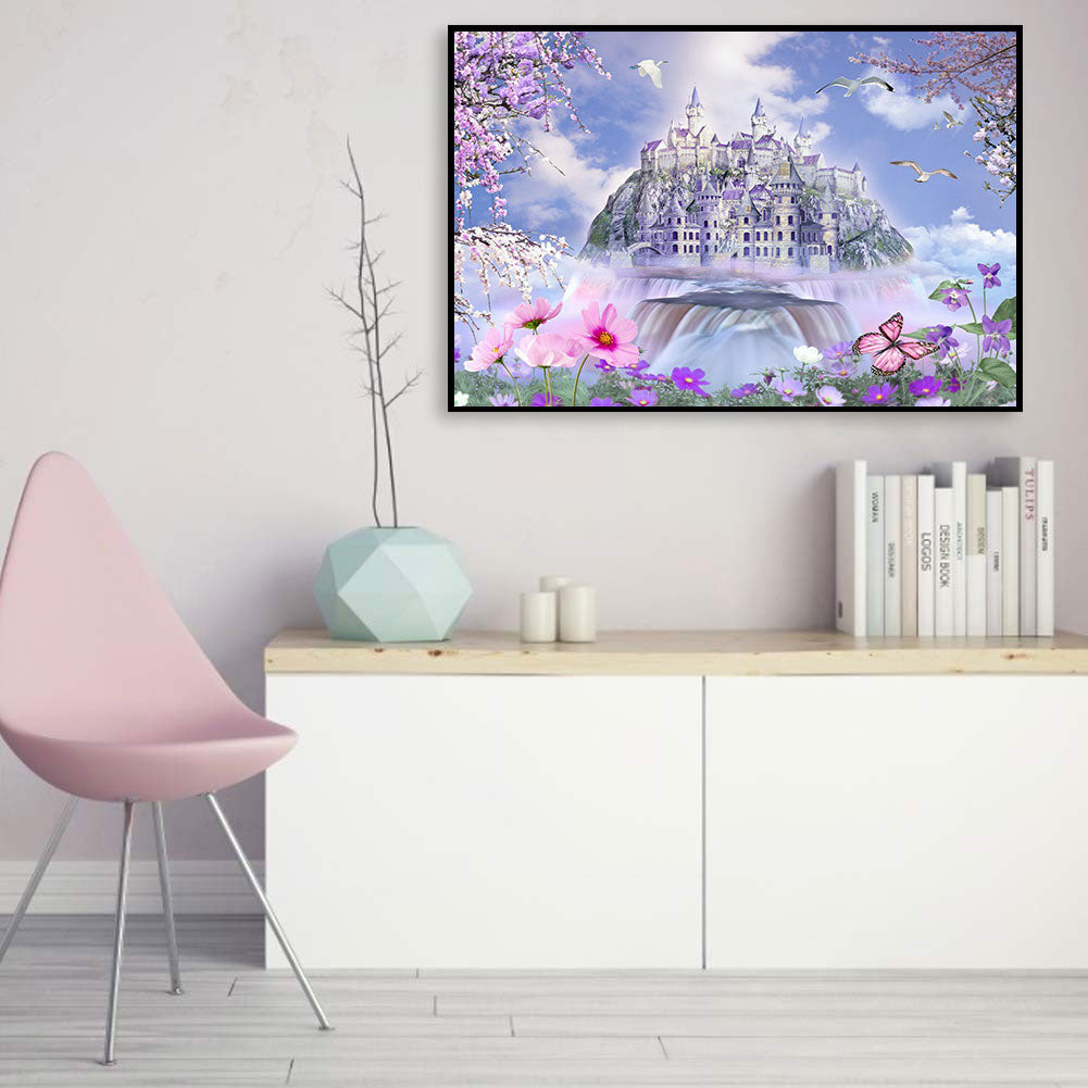 Sky Castle - Full Round Drill Diamond Painting 60*40CM