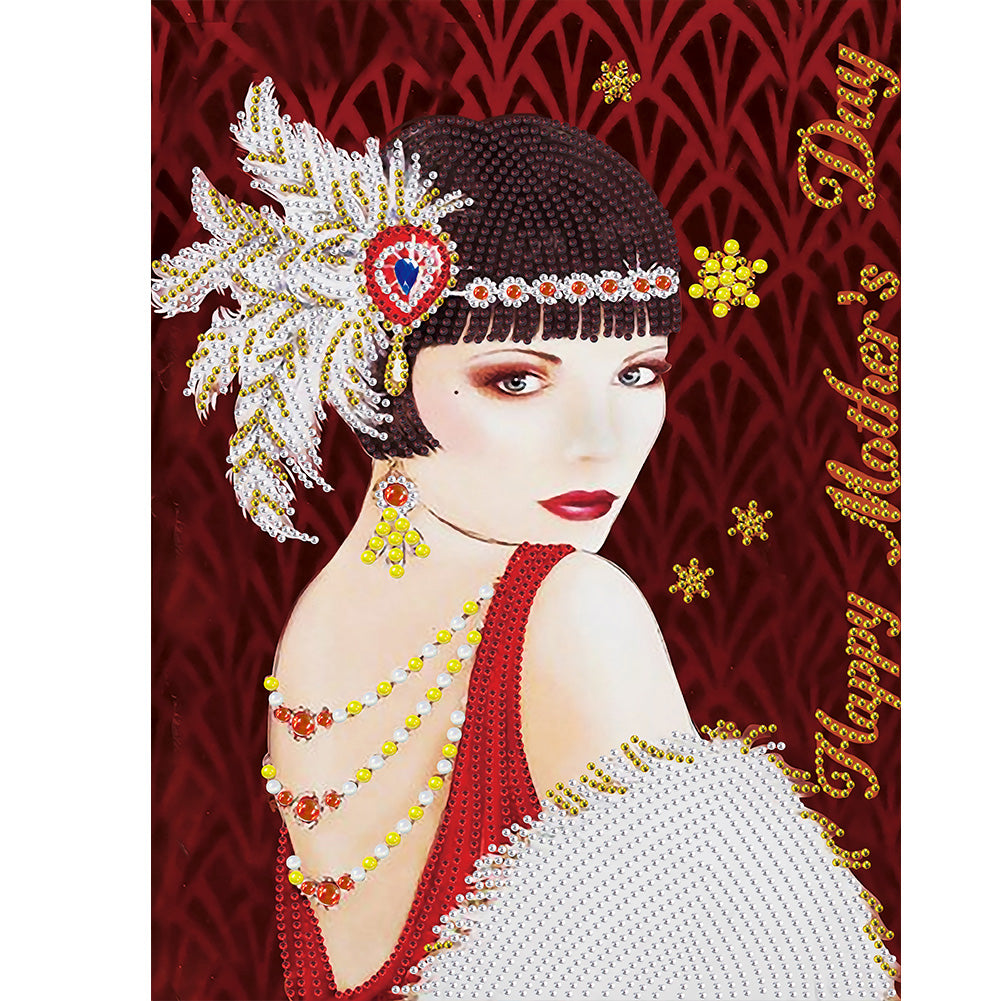Mother'S Day Lady - Special Shaped Drill Diamond Paiting 30*40CM
