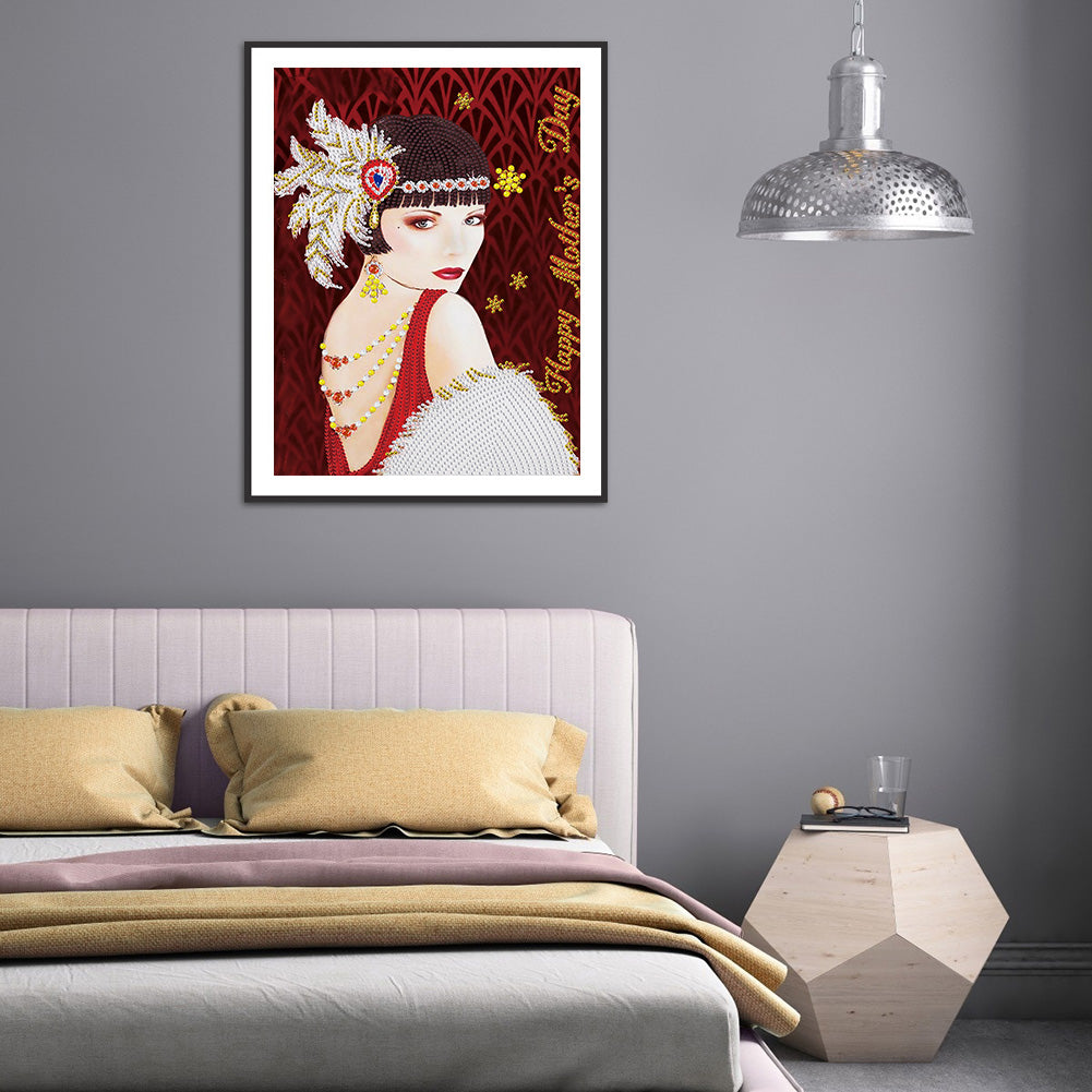 Mother'S Day Lady - Special Shaped Drill Diamond Paiting 30*40CM