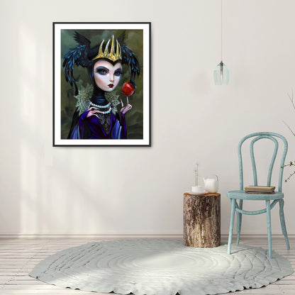 Heavy Makeup Woman - Full Round Drill Diamond Painting 30*40CM
