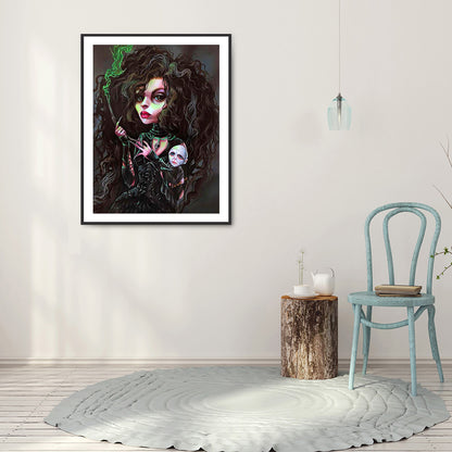 Heavy Makeup Woman - Full Round Drill Diamond Painting 30*40CM