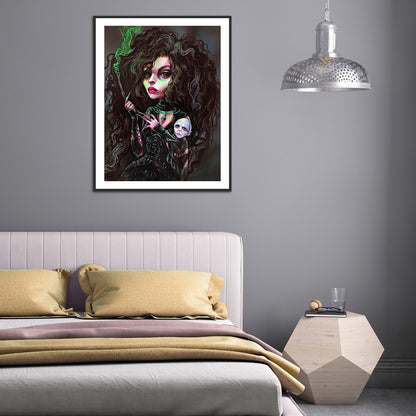 Heavy Makeup Woman - Full Round Drill Diamond Painting 30*40CM