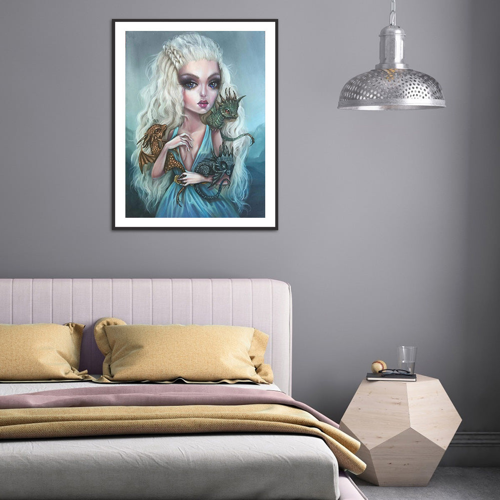 Heavy Makeup Woman - Full Round Drill Diamond Painting 30*40CM
