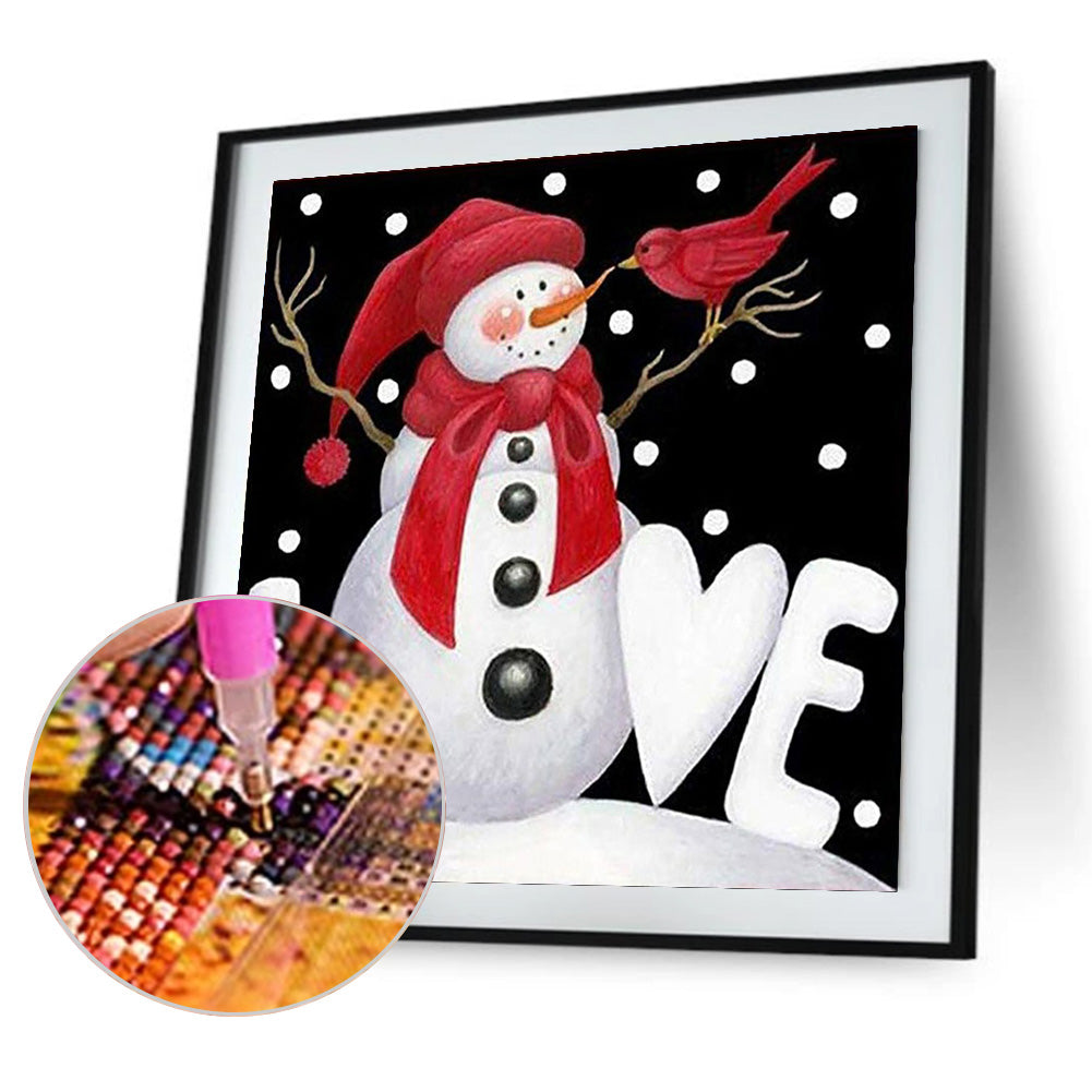 Snowman - Full Square Drill Diamond Painting 30*30CM