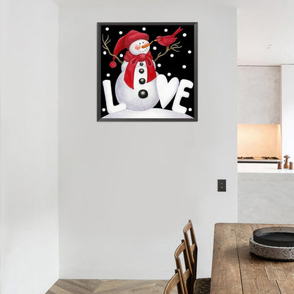 Snowman - Full Square Drill Diamond Painting 30*30CM