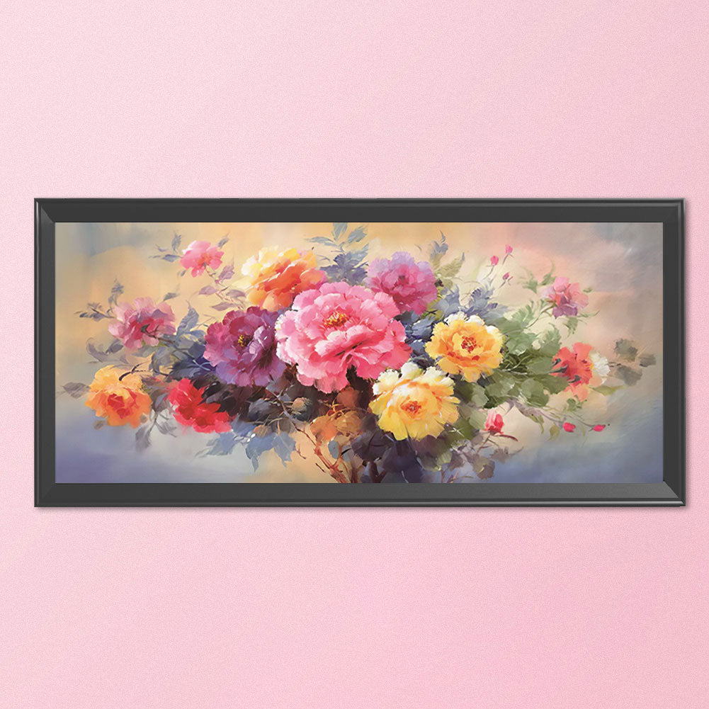 Flowers Blooming - 11CT Stamped Cross Stitch 150*66CM