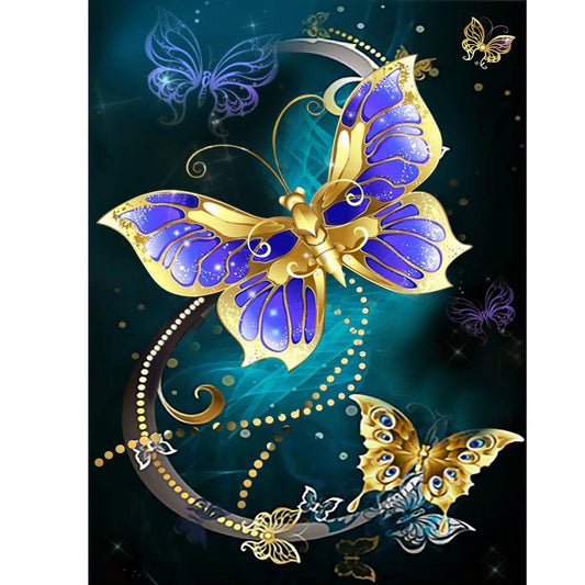 Butterfly - Full Round Drill Diamond Painting 30*40CM