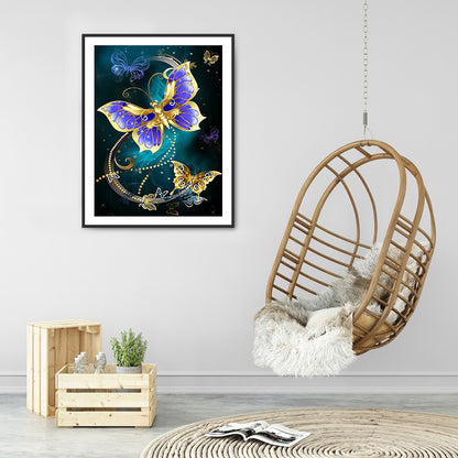 Butterfly - Full Round Drill Diamond Painting 30*40CM