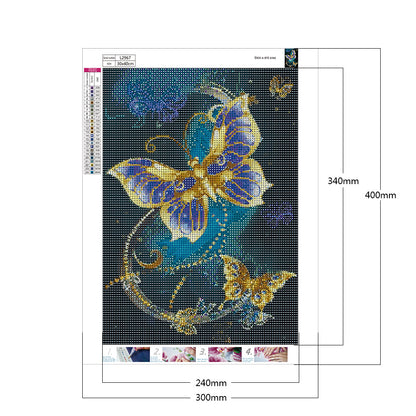 Butterfly - Full Round Drill Diamond Painting 30*40CM