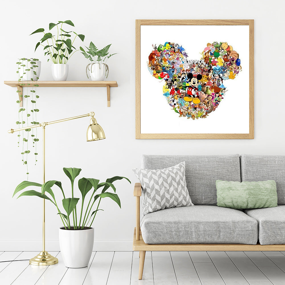 Cartoon Crowd - 11CT Counted Cross Stitch 40*40CM