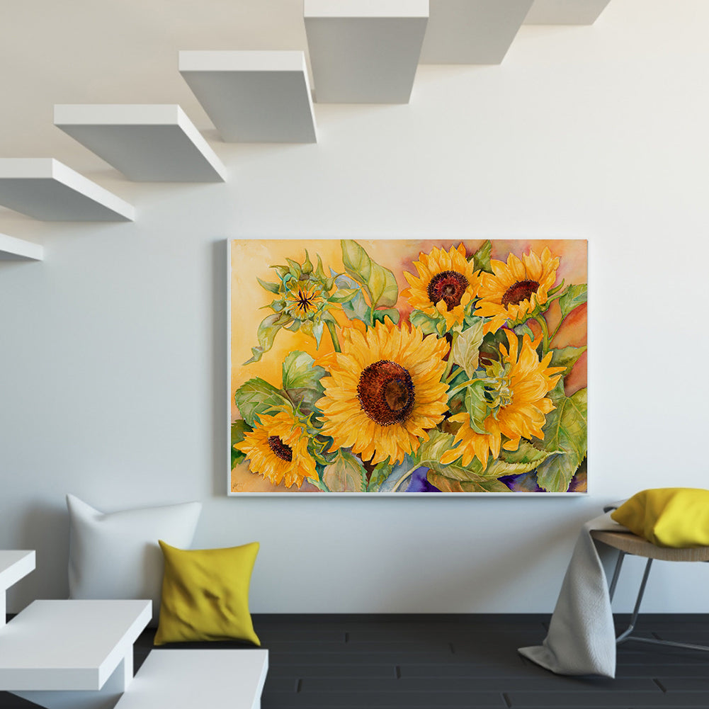 Sunflower - 11CT Stamped Cross Stitch 60*45CM