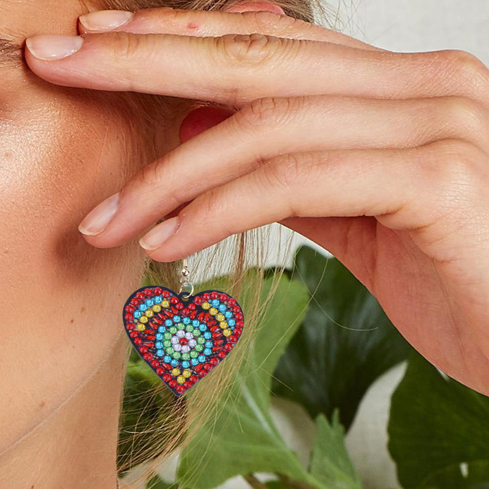 5D DIY Diamond Painting Earrings Kit Double-sided Drill Drop Earrings Gifts