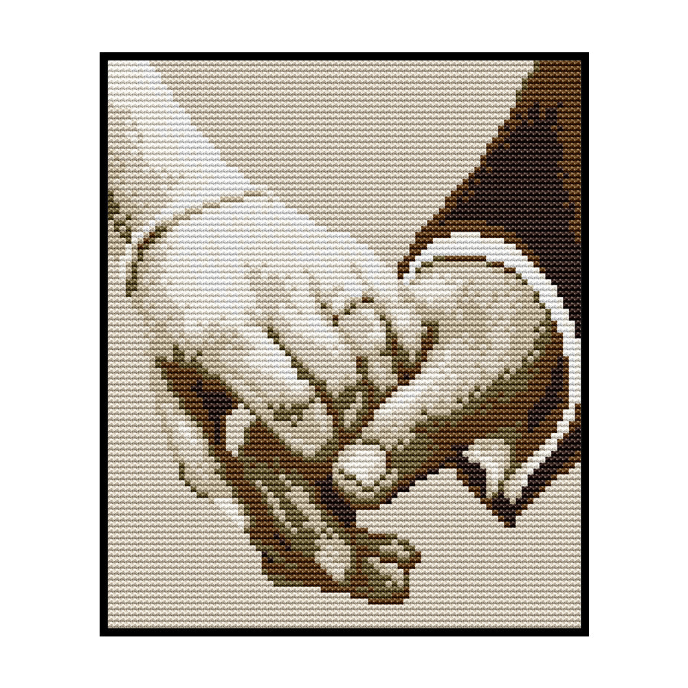 Hand In Hand - 14CT Stamped Cross Stitch 19*22CM