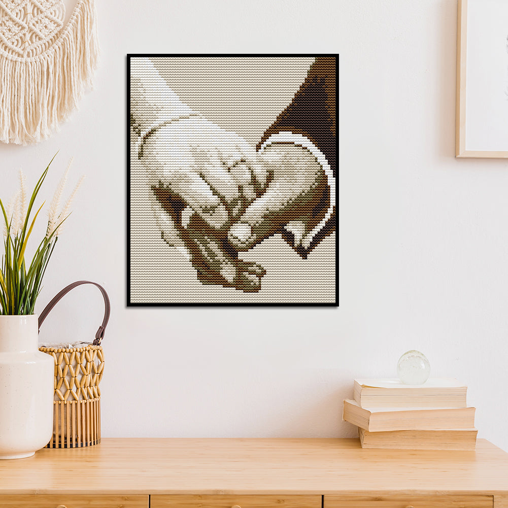 Hand In Hand - 14CT Stamped Cross Stitch 19*22CM