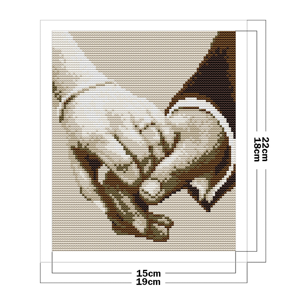 Hand In Hand - 14CT Stamped Cross Stitch 19*22CM