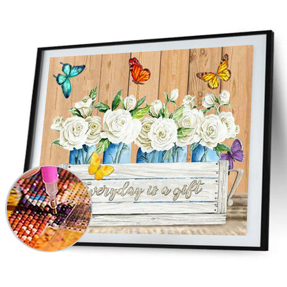 Flowers And Herbs In English - Full Round Drill Diamond Painting 50*40CM