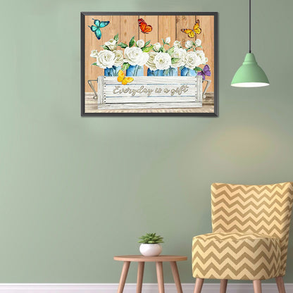 Flowers And Herbs In English - Full Round Drill Diamond Painting 50*40CM