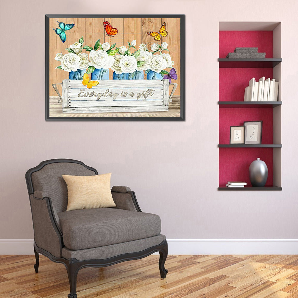 Flowers And Herbs In English - Full Round Drill Diamond Painting 50*40CM