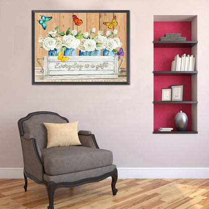 Flowers And Herbs In English - Full Round Drill Diamond Painting 50*40CM