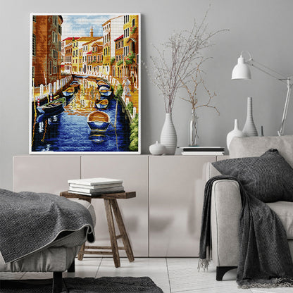 Venice Water City - 14CT Counted Cross Stitch 49*58CM(Joy Sunday)