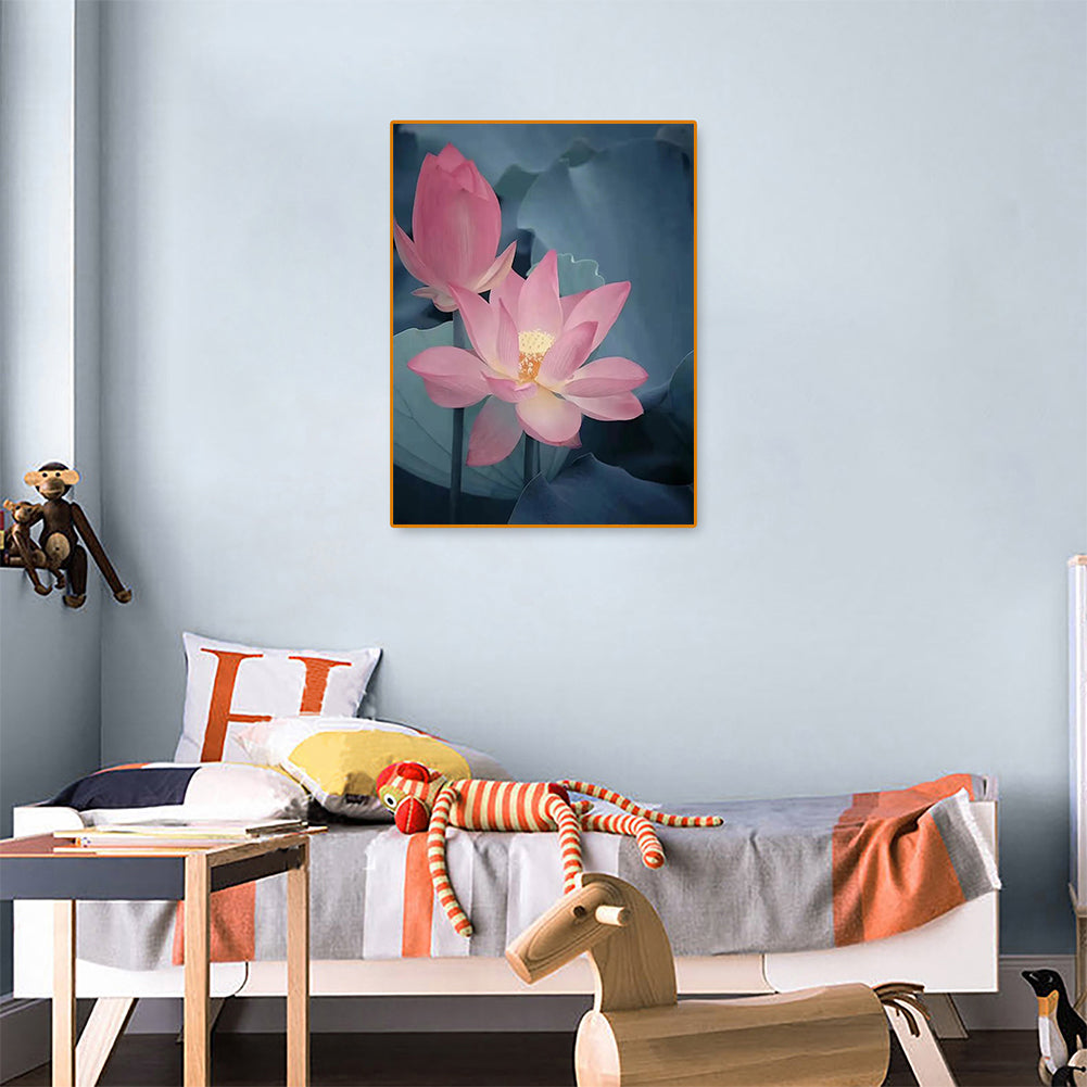 Lotus - Full Round Drill Diamond Painting 30*40CM