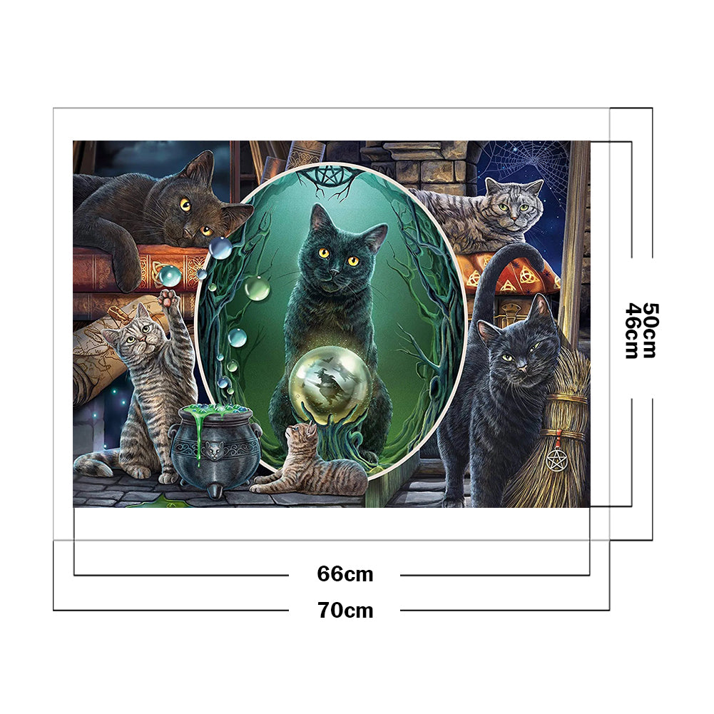 Cat - 11CT Stamped Cross Stitch 50*70CM