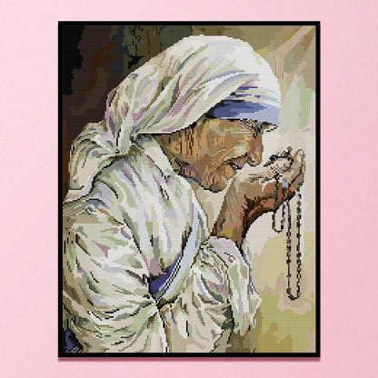 Poor Saint - Mother Teresa - 14CT Stamped Cross Stitch 40*49CM