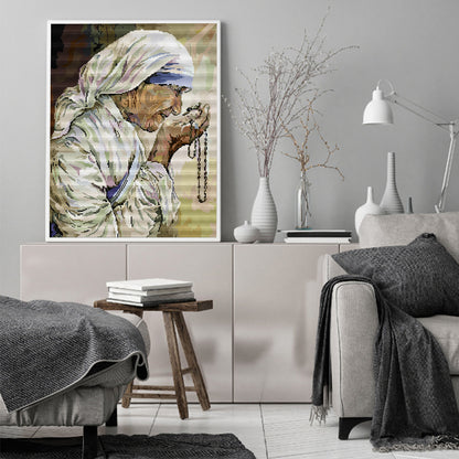 Poor Saint - Mother Teresa - 14CT Stamped Cross Stitch 40*49CM